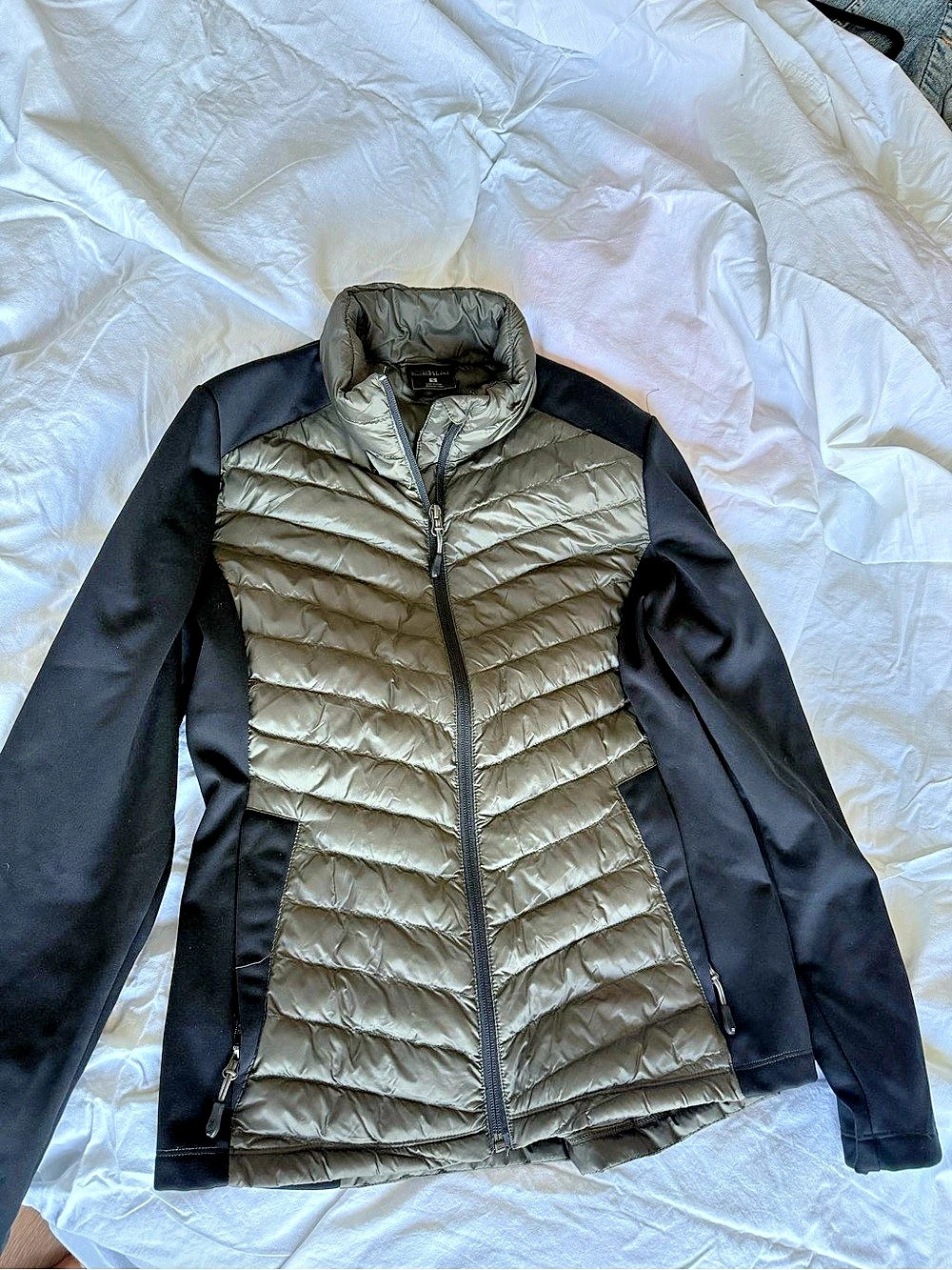 Kenneth Cole Quilted Color Block Jacket Size Small